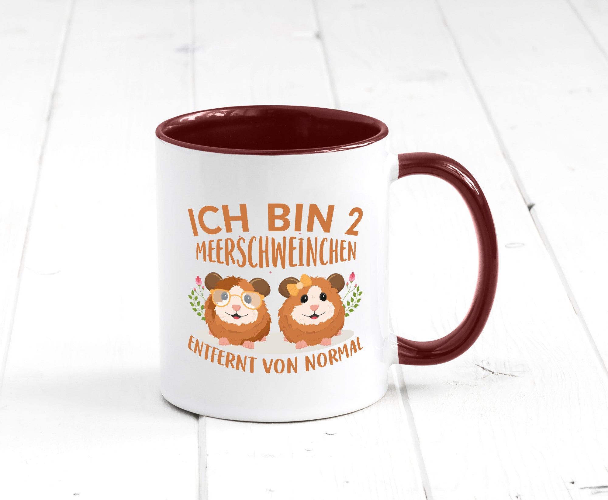 Zwei Meerschweinchen | Tierfreund Tasse Tier Liebe lustig Tierliebhaber Humor