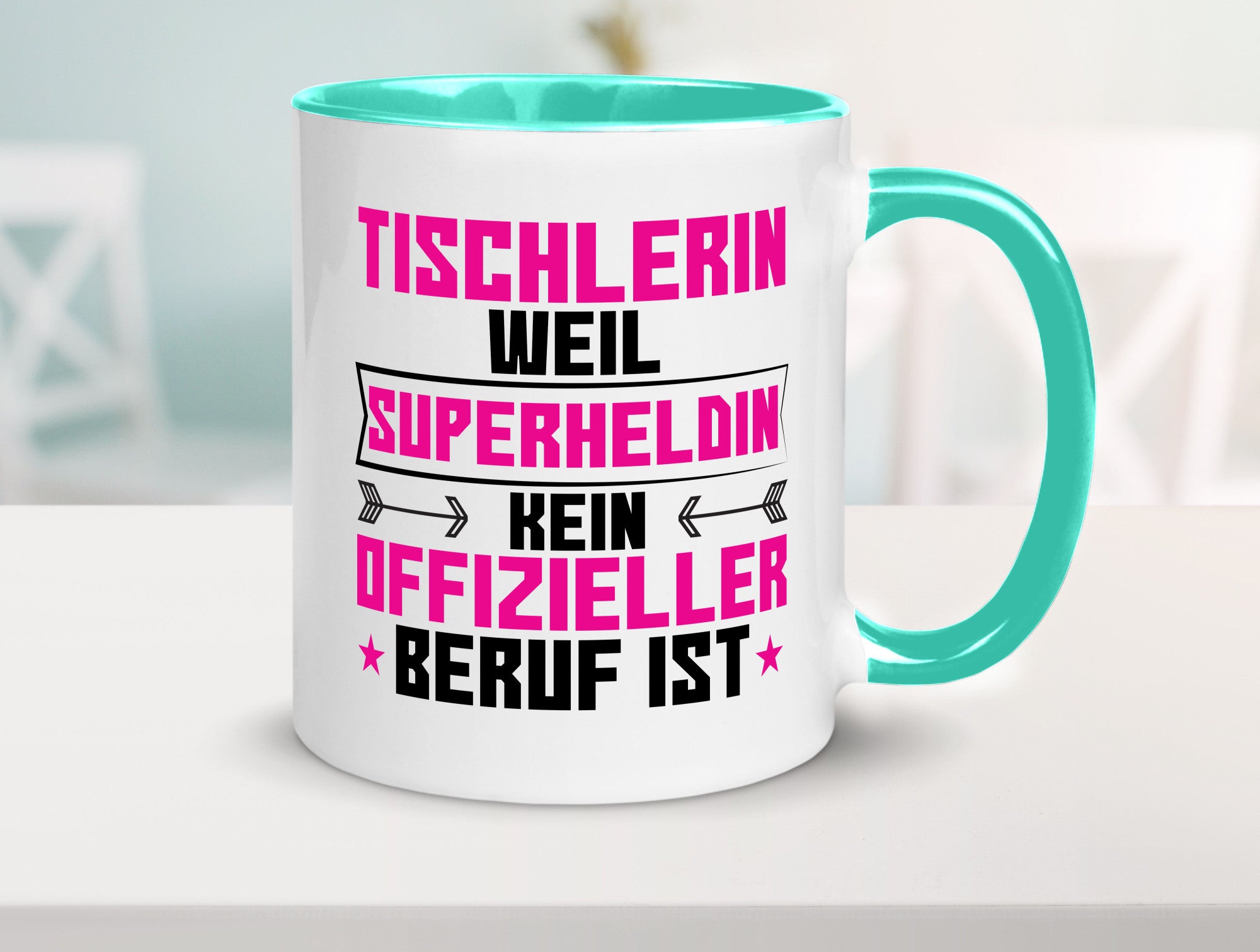 Superheldin Tischlerin | Tischlerei Geschenkidee Humor Tasse
