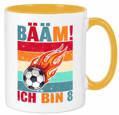 8. Geburtstag | Bääm ich bin 8 Fußball Geschenk Geschenkidee lustiger Spruch Tasse