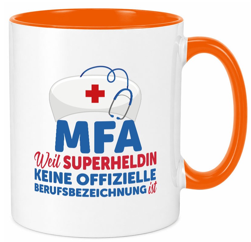 MFA Superheldin | Frauen Beruf Spruch Tasse Humor Geschenk Arbeit Kollegen Büro