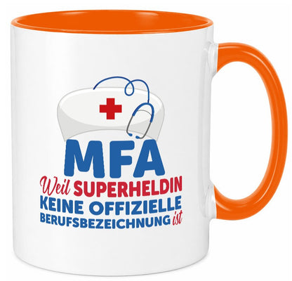 MFA Superheldin | Frauen Beruf Spruch Tasse Humor Geschenk Arbeit Kollegen Büro