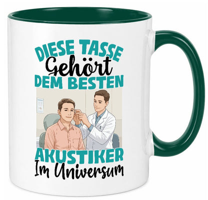 Im Universum: Akustiker | Akustik Hörgeräteakustik Geschenk Humor Geschenkidee Tasse