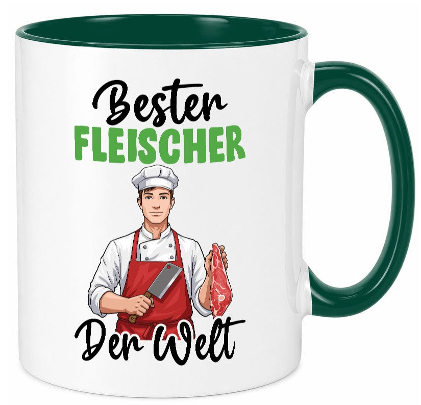 Bester Fleischer | Schlachterei v2 Geschenk Humor Geschenkidee lustiger Spruch Tasse