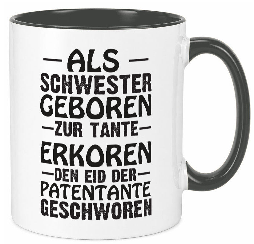 Eid der Patentante | Tante Tasse Schwester Humor lustig Geschenkidee Geschenk