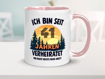 Ich bin Verheiratet | 41. Hochzeitstag Ehepaar v2 Geschenkidee Humor Tasse