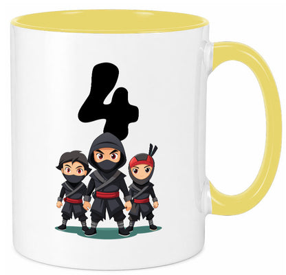 4. Geburtstag | 4 Jahre Ninja lustig Geschenkidee Geschenk Tasse