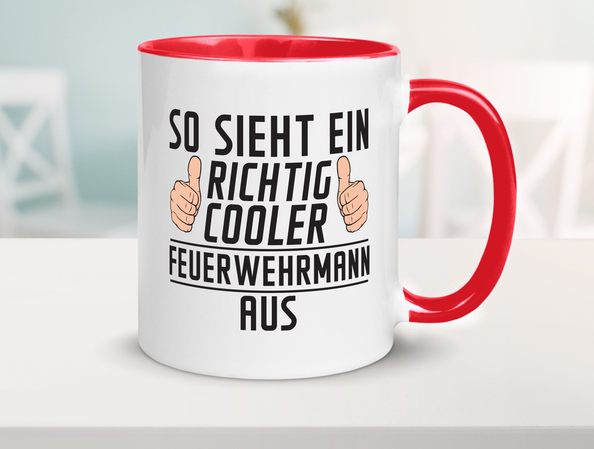Richtig Cooler Feuerwehrmann | Feuerwehr Geschenkidee Humor Tasse