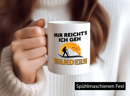 Ich geh wandern | Spruch Tasse Wanderer Gebirge lustig Humor Geschenkidee