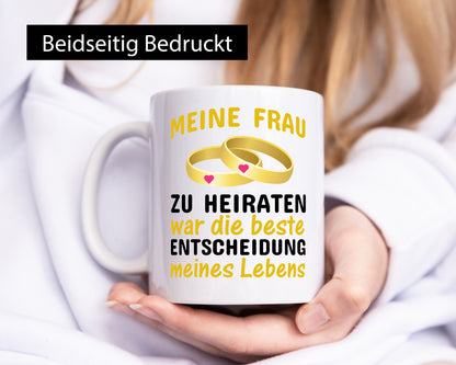 Hochzeitstag Spruch | Ehefrau Tasse romantisch Geschenkidee Familie Humor