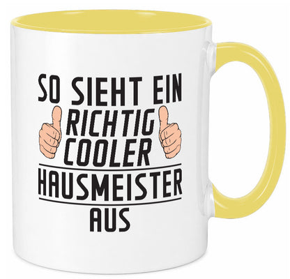 Richtig Cooler Hausmeister | Hauswart Geschenkidee Humor Tasse