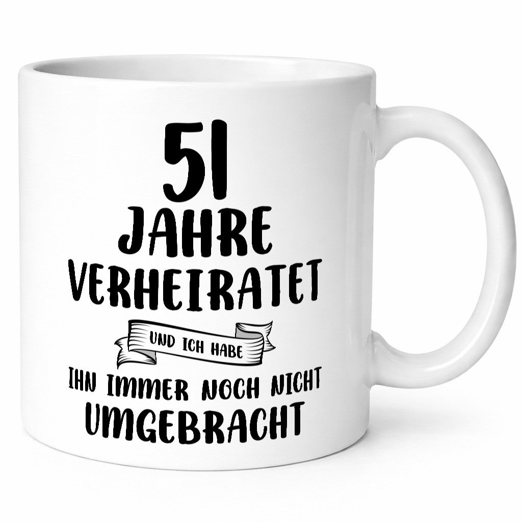 51 Jahre verheiratet, immer noch am Leben! Geschenkidee Humor Tasse