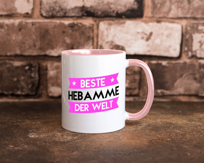 Beste Hebamme | Geburtshilfe lustiger Spruch Geschenk Humor Geschenkidee Tasse