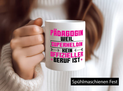 Superheldin Pädagogin | Pädagogik Humor Geschenkidee Tasse