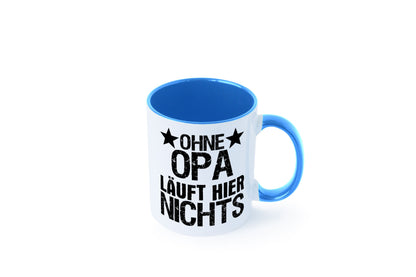 Ohne Opa läuft hier nichts | Sterne Geschenkidee Familie Humor Tasse