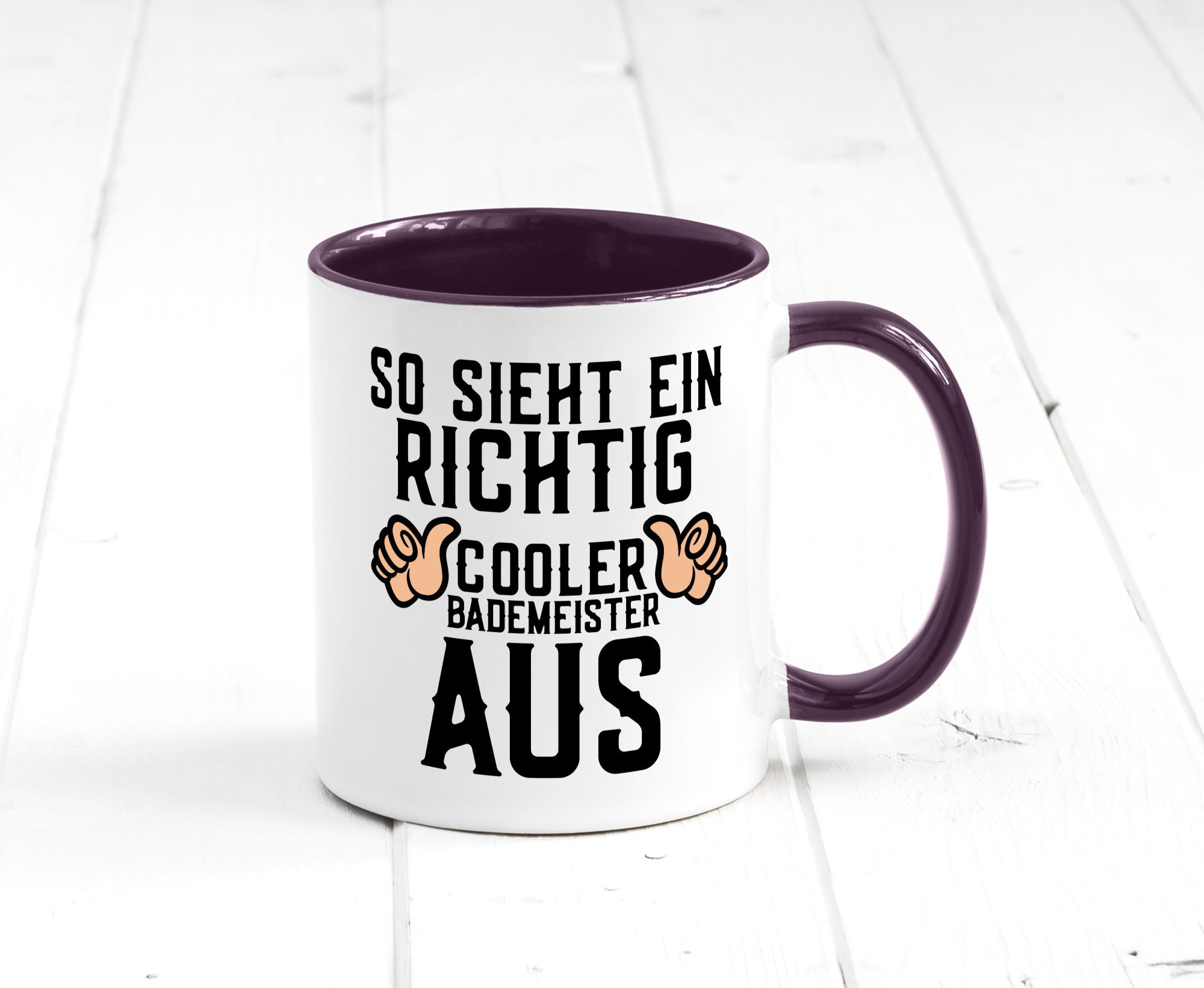 Richtig cooler Bademeister | Daumen hoch Schwimmbad lustig Humor Geschenkidee