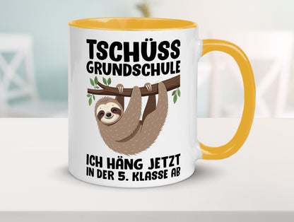 Tschüss Grundschule ich häng jetzt in der 5. Klasse ab Humor Geschenkidee Tasse