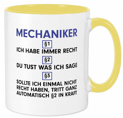 Ich habe immer Recht Mechaniker | KFZ Werkstatt Geschenk Humor Geschenkidee Tasse