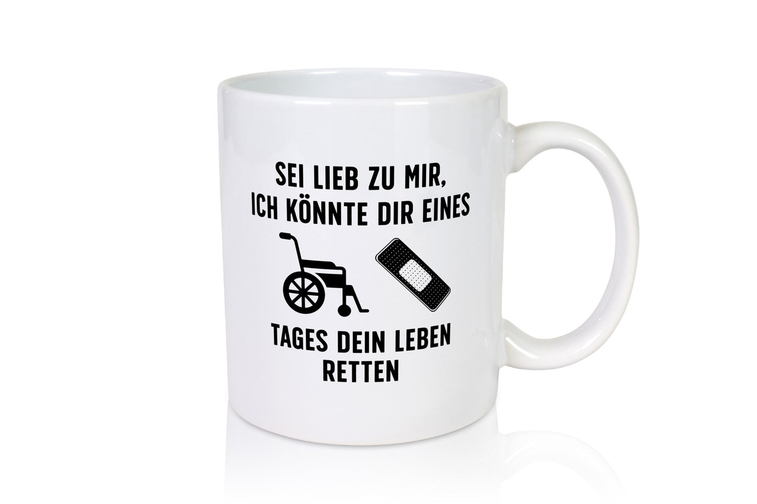 Sei lieb, ich kann Leben retten | Rollstuhl Pflaster lustiger Spruch Geschenk