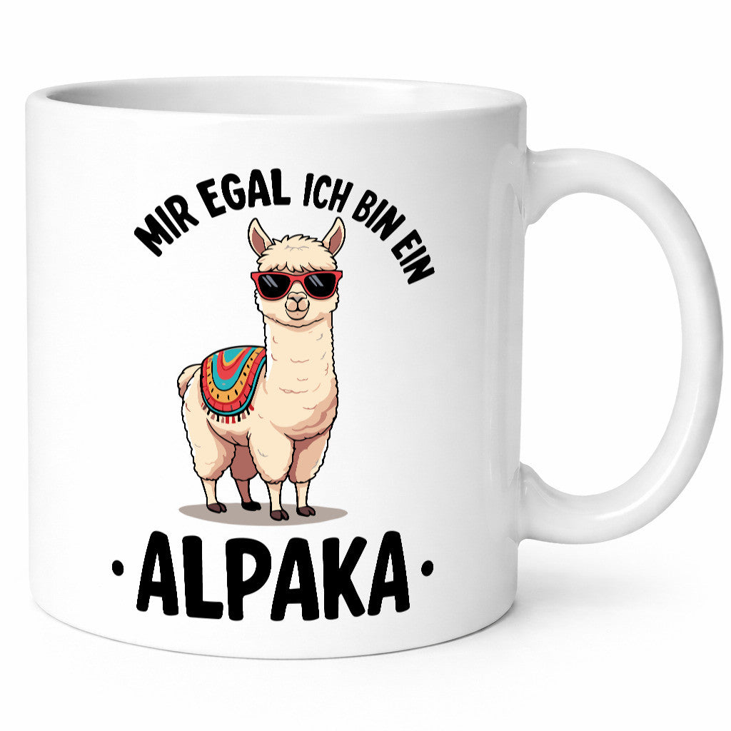 Mir egal ich bin ein Alpaka | Lama Kamel Humor Geschenkidee Tasse