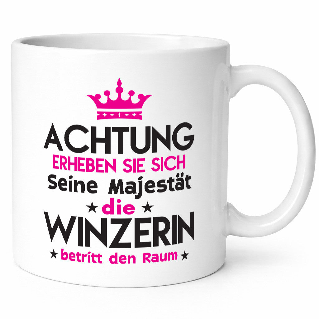 Seine Majestät Winzerin | Weinbauer Wein Humor Geschenkidee Tasse