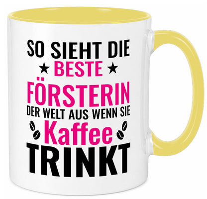 Kaffee trinkt: Försterin | Forst Arbeit Humor Kollegen Büro Geschenkidee Tasse