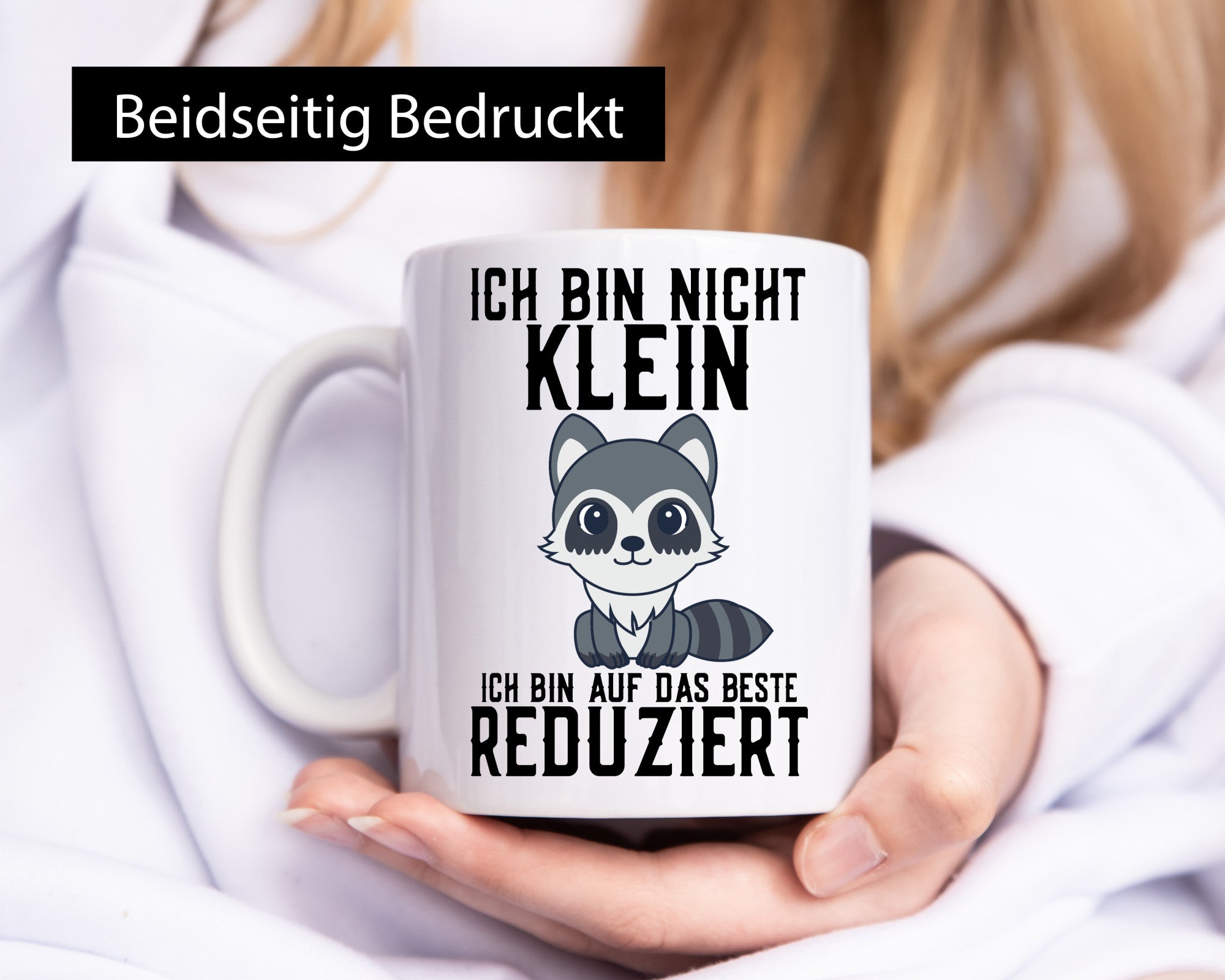 Ich bin nicht klein | das Beste süßer Waschbär Comic Geschenk Humor