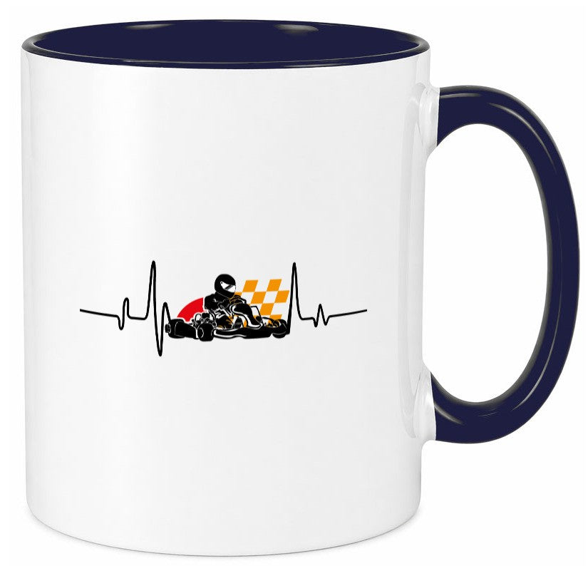 Go Kart Herzschlag | Kartsport Fan Fahrer Motor Geschenk Humor Geschenkidee Tasse