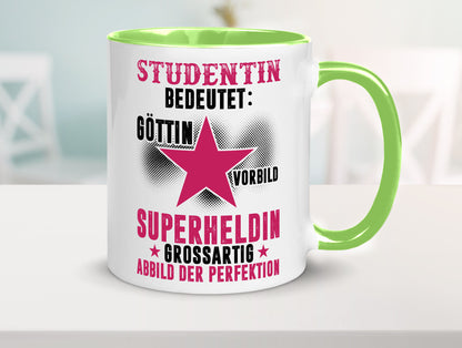 Bedeutung von Studentin | Uni Studium Universität Geschenkidee Humor Tasse