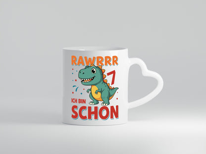 7. Geburtstag | 7 Jahre Raw ich bin schon T-Rex Geschenk Geschenkidee lustiger