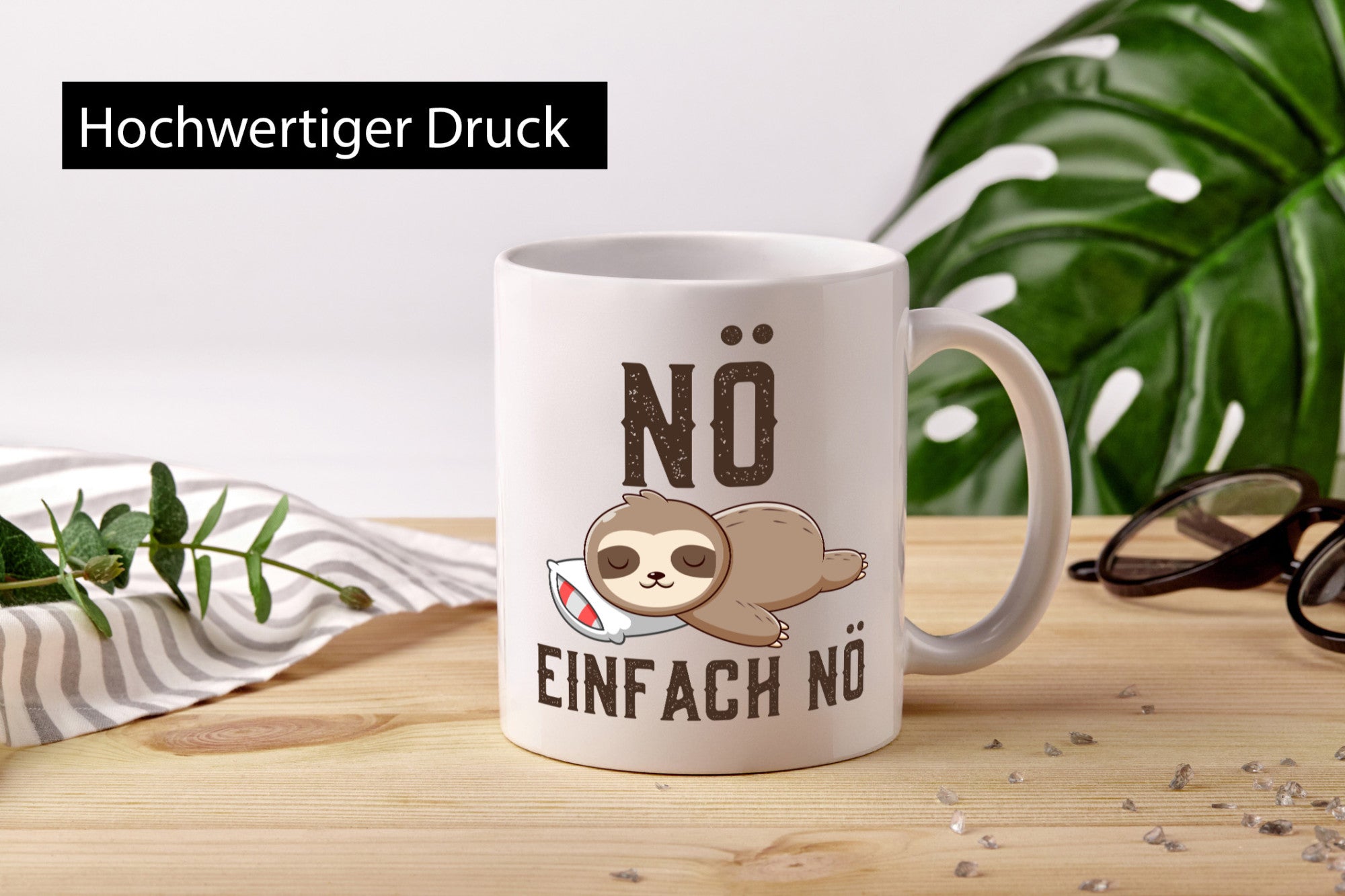 Einfach Nö | Faultier Faulpelz Null Bock Comic Geschenk Tierliebhaber Humor