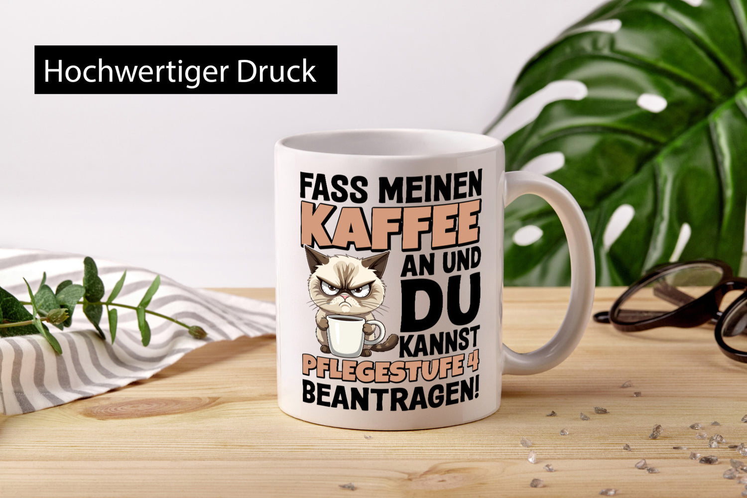 Fass meinen Kaffee an | Pflegestufe 4 Krankenschwester v4 Geschenk Humor