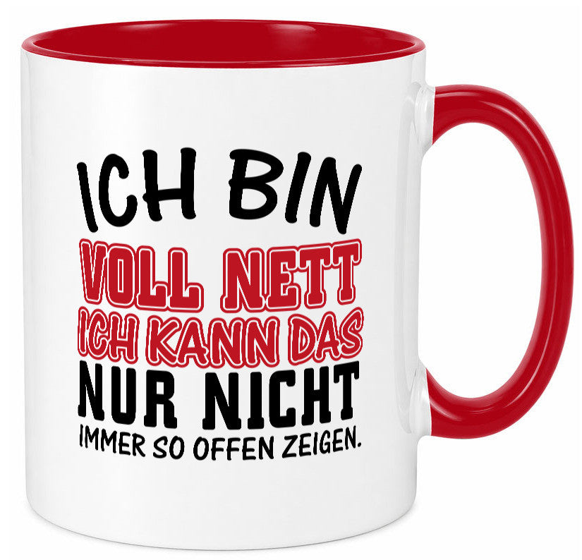 Ich bin voll nett Geschenkidee Humor Tasse