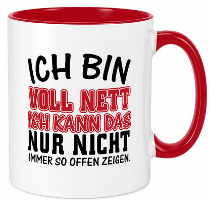 Ich bin voll nett Geschenkidee Humor Tasse