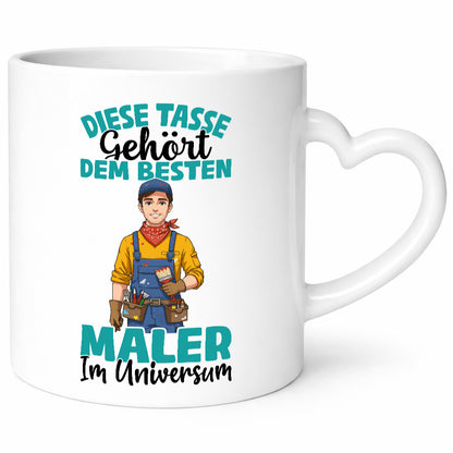 Im Universum: Maler | Malerei lustiger Spruch Geschenk Humor Geschenkidee Tasse