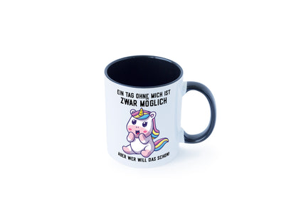 Ein Tag ohne mich ist möglich | süßes Einhorn Comic Geschenk Humor Geschenkidee