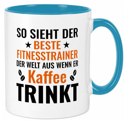 Kaffee trinkt: Fitnesstrainer | Personal Trainer Geschenk Humor Geschenkidee Tasse