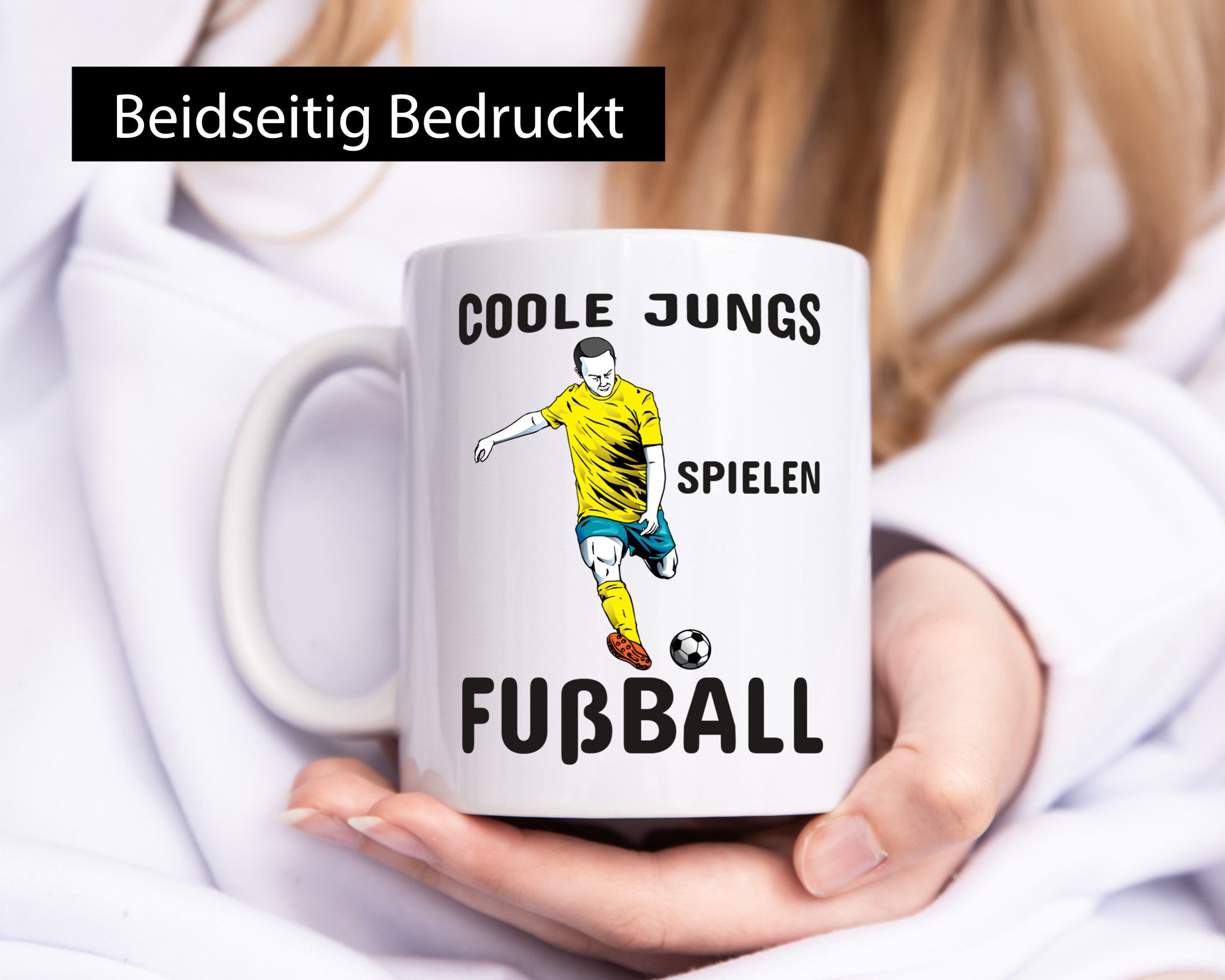 Coole Jungs spielen Fußball | Fußballer Tasse Junge lustiger Spruch Geschenk