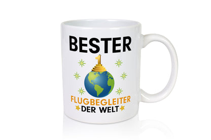 Welt Bester Flugbegleiter | Steward Flughafen Geschenkidee Humor Tasse
