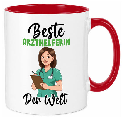 Beste Arzthelferin | Fachangestellte Medizin v2 Geschenkidee Humor Tasse