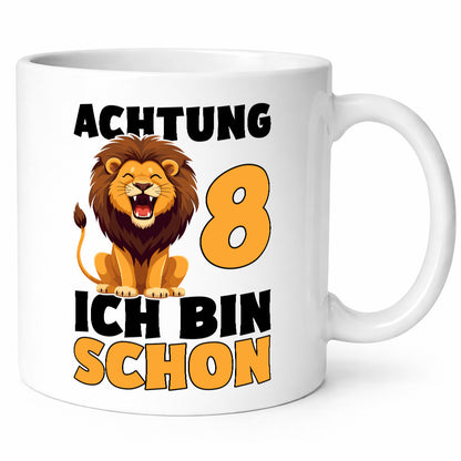 8. Geburtstag | 8 Jahre Löwe Geschenk Geschenkidee lustiger Spruch Tasse