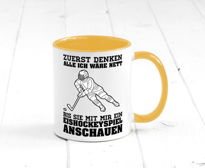 Eishockeyspiel | Eishockeyfan Tasse Eishockeyspieler Humor Geschenkidee
