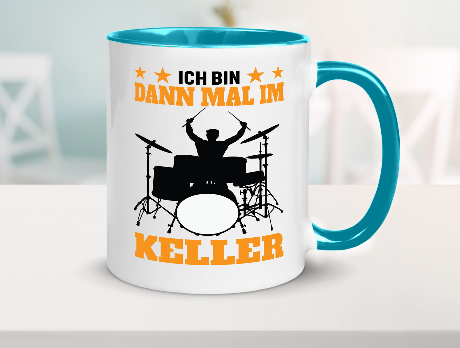 Ich bin dann mal im keller | Schlagzeug Musiker Musik lustig Humor Geschenkidee