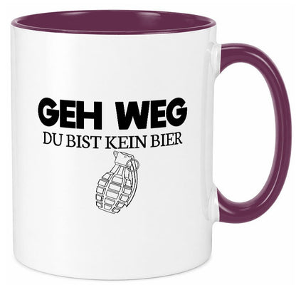 Geh weg du bist kein Bier | bierliebhaber v3 lustig Humor Geschenkidee Geschenk Tasse