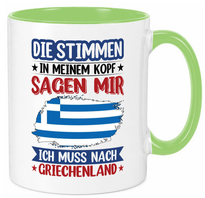 Griechenland | Urlaub Stimmen in meinem Kopf Traumland Humor Geschenkidee Tasse