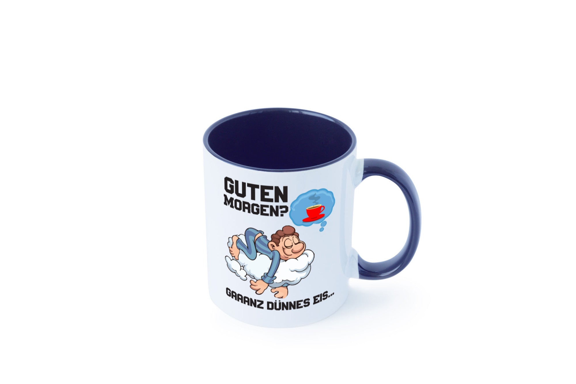Ganz dünnes Eis | Morgenmuffel Tasse Kaffeetrinker Geschenkidee Humor