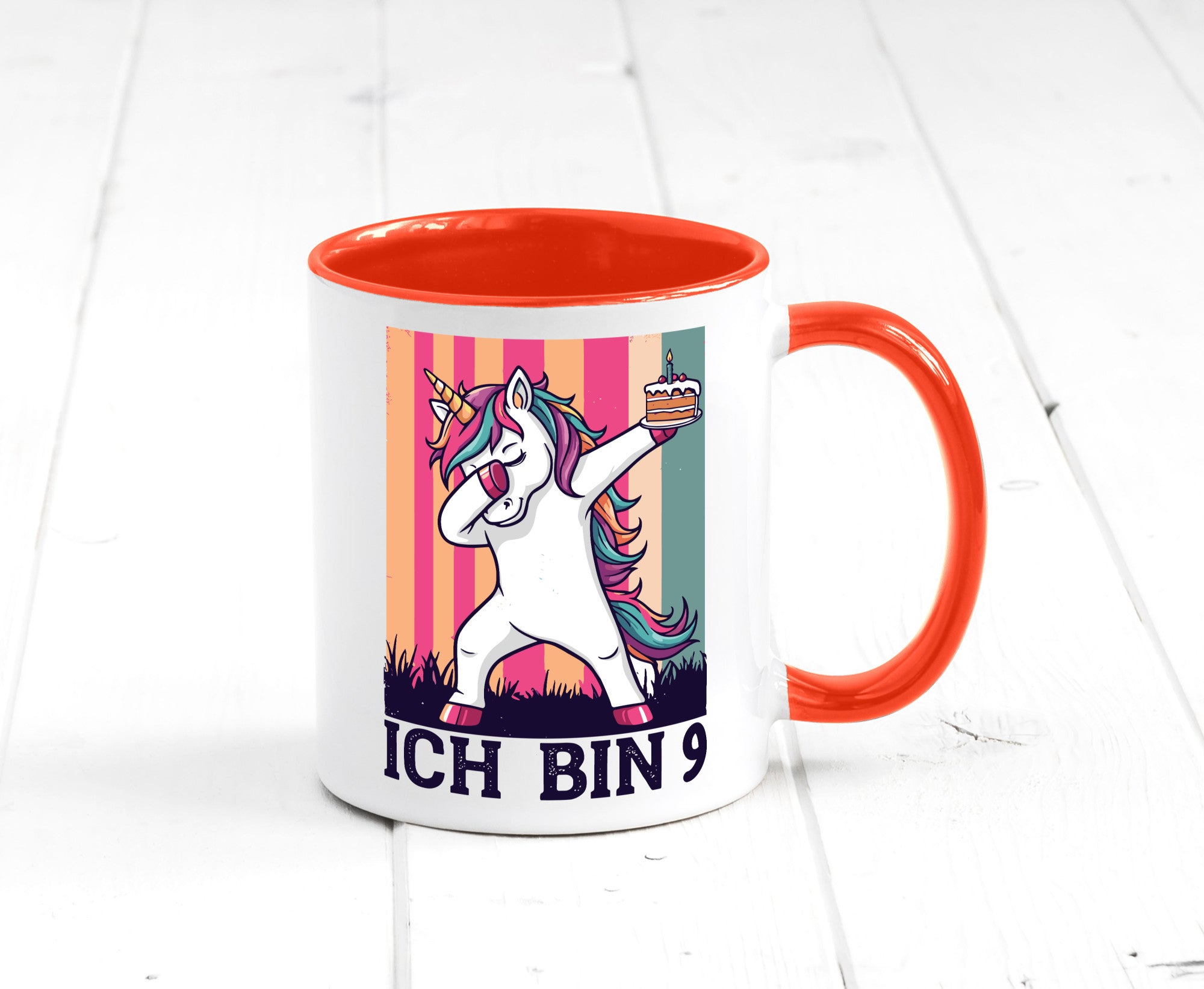 9 Geburtstag | Einhorn Damping Mädchen Humor Geschenkidee Tasse