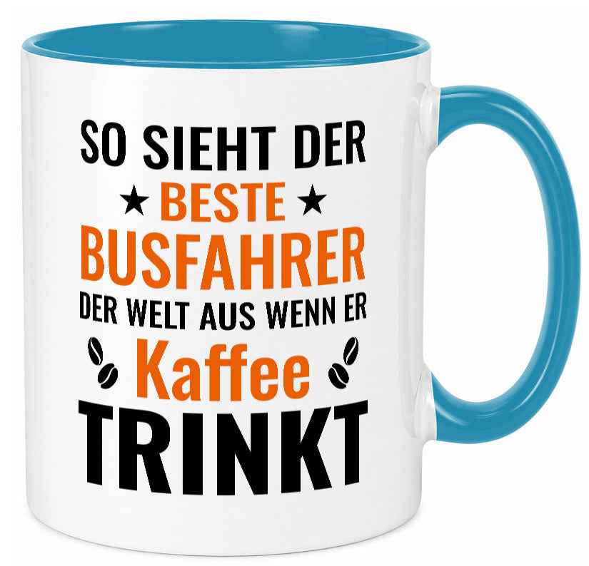 Kaffee trinkt: Busfahrer | Berufsfahrer Fahrer Geschenk Arbeit Kollegen Büro