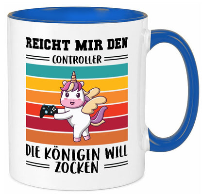 Die königin will Zocken | Gamerin Zockering Gaming lustiger Spruch Geschenk Tasse