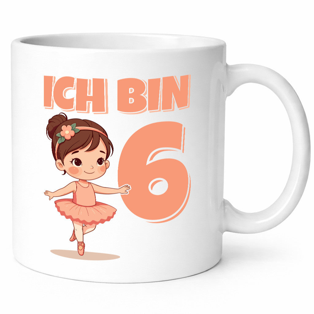6 Geburtstag | Jahre Ballerina Mädchen Ballet lustig Geschenkidee Geschenk Tasse