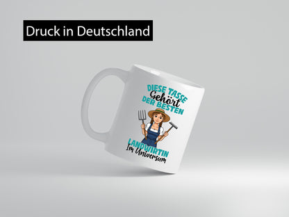Im Universum: Landwirtin| Bäuerin | Landwirtschaft lustiger Spruch Geschenk